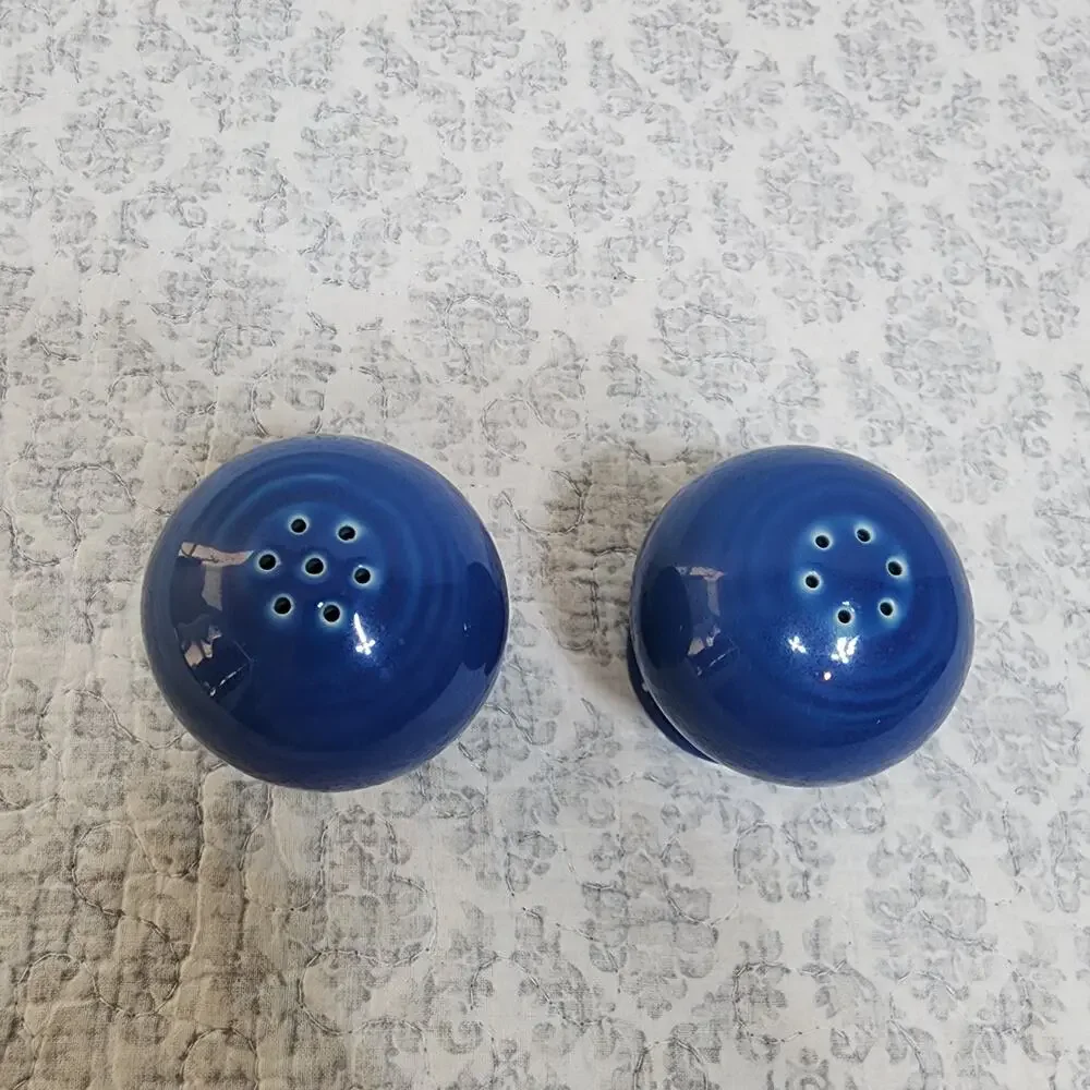 Vintage Fiestaware Cobalt Blue Salt & Pepper Skakers